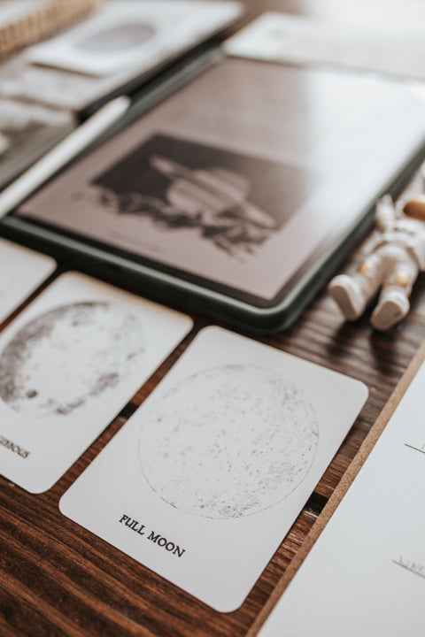 Moon Phases Posters, Flashcards, and Bookmarks