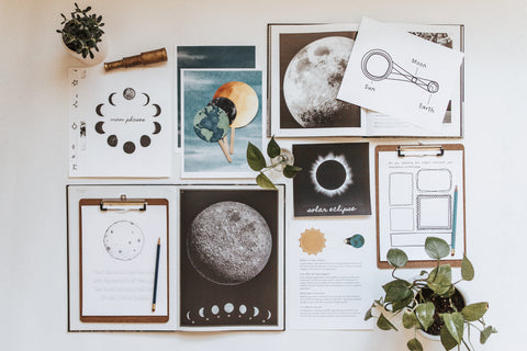 image of solar eclipse learning pack on white background